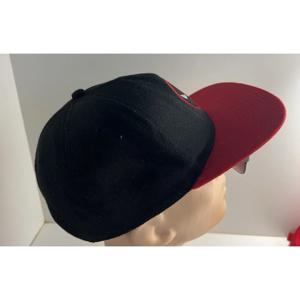 Deadpool Baseball Hat Cap Snap Back Black Red Marvel Adjustable Mens OS
